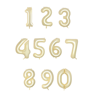 Giant Luxe Gold Number Foil Balloon - INFLATED