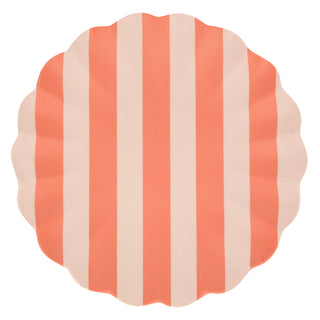 Stripy Reusable Bamboo Large Plates (Pack of 6)