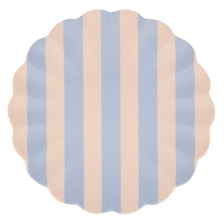 Stripy Reusable Bamboo Large Plates (Pack of 6)