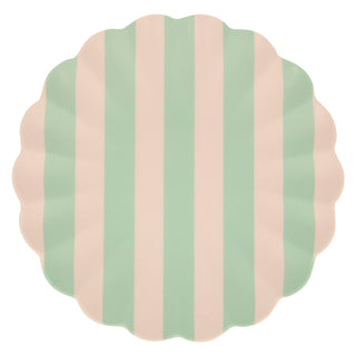 Stripy Reusable Bamboo Large Plates (Pack of 6)