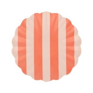 Stripy Reusable Bamboo Small Plates (Pack of 6)