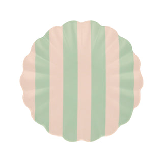 Stripy Reusable Bamboo Small Plates (Pack of 6)