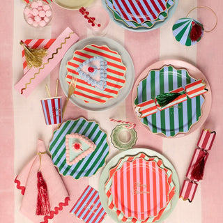 Striped Tinsel Tassel Crackers