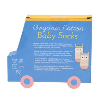 Pink Owl Pair of Baby Socks