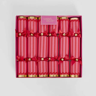 PREORDER Scarlet Striped Luxury Christmas Crackers