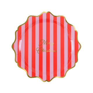 Striped Merry Christmas Side Plates