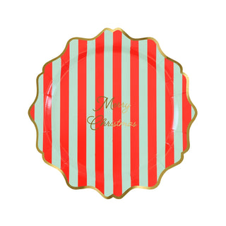 Striped Merry Christmas Side Plates
