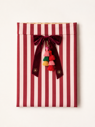 Heirloom Santa Sack - Mulberry Stripe