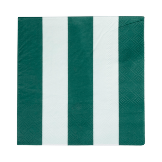 Red & Green Striped Cocktail Napkins