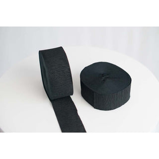 Black Crepe Streamer Roll
