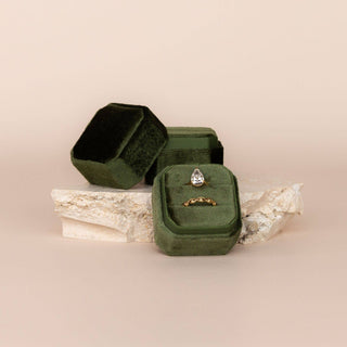 Velvet Ring Box Olive