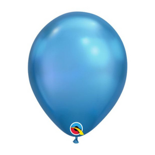 28cm Latex Balloon - Chrome Blue