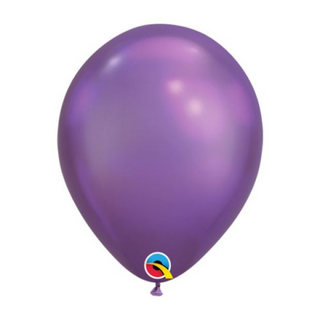 28cm Latex Balloon - Chrome Purple