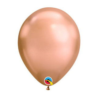 28cm Latex Balloon - Chrome Rose Gold