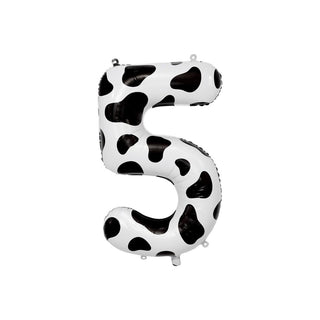 Giant Cow Print Number Balloon