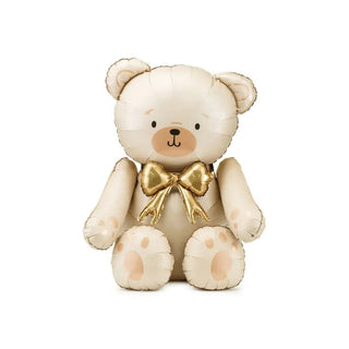 Cream Bear Foil Balloon