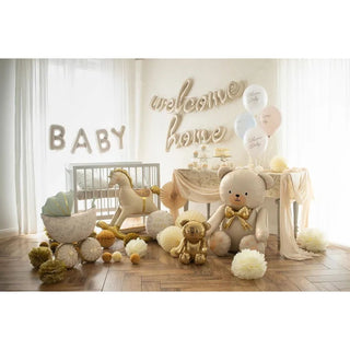 Cream Bear Foil Balloon