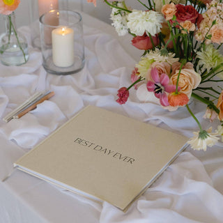 Linen Guest Book - Best Day Ever - BAM Party and Events