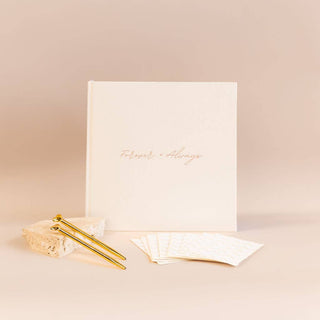 Linen Guest Book - Forever + Always