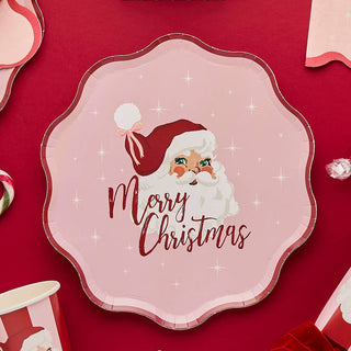Vintage Santa Paper Plates