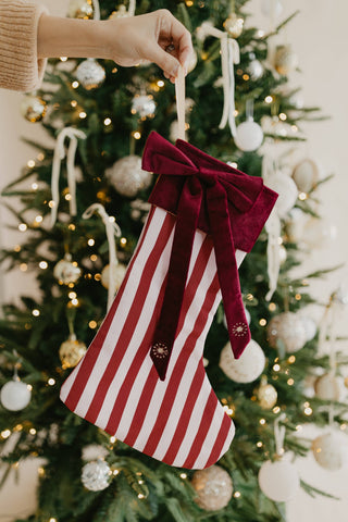 Heirloom Christmas Stocking | Mulberry Stripe
