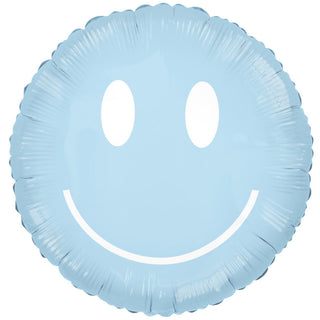 Blue Friendly Smile Foil Balloon