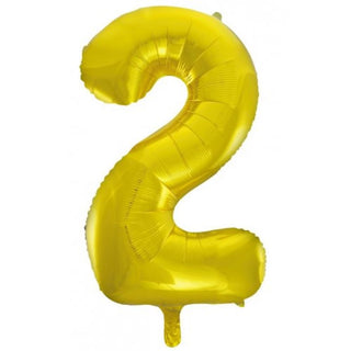 Giant Gold Number Foil Balloon - INFLATED