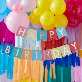 Rainbow Happy Birthday Banner