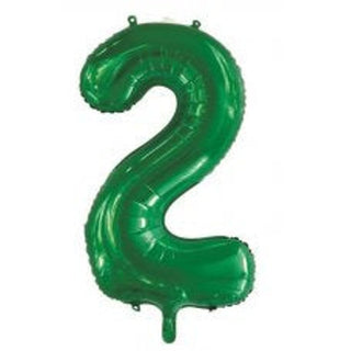 Giant Green Number Foil Balloon - INFLATED