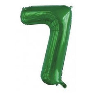 Giant Green Number Foil Balloon - INFLATED