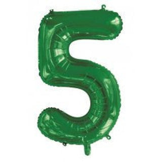 Giant Green Number Foil Balloon - INFLATED
