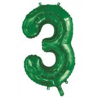 Giant Green Number Foil Balloon - INFLATED