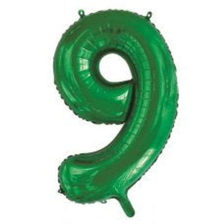 Giant Green Number Foil Balloon - INFLATED