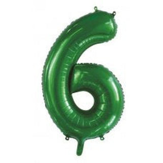 Giant Green Number Foil Balloon - INFLATED
