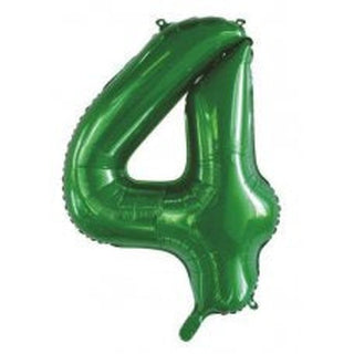 Giant Green Number Foil Balloon - INFLATED
