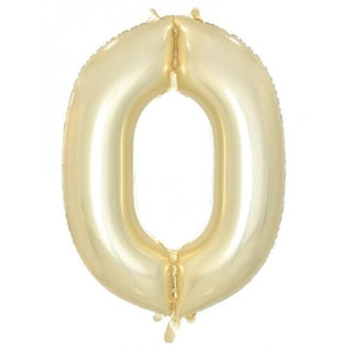 Giant Luxe Gold Number Foil Balloon - INFLATED