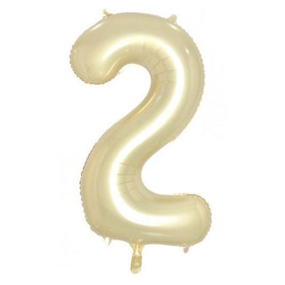 Giant Luxe Gold Number Foil Balloon - INFLATED