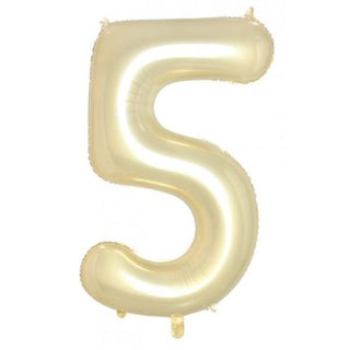 Giant Luxe Gold Number Foil Balloon - INFLATED