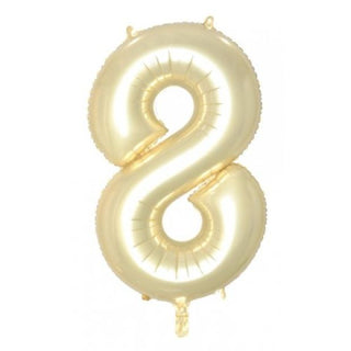 Giant Luxe Gold Number Foil Balloon - INFLATED