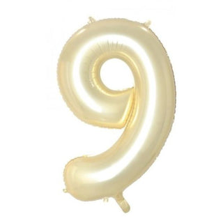 Giant Luxe Gold Number Foil Balloon - INFLATED