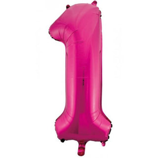 Giant Magenta Number Foil Balloon