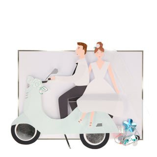 Scooter Couple Wedding Card