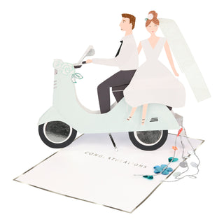 Scooter Couple Wedding Card