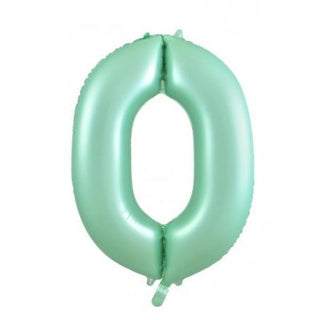 Giant Pastel Mint Number Balloon - INFLATED