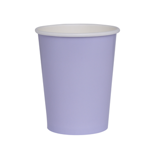 pastel lilac disposable cup, disposable party supplies, eco party supplies, purple cups, disposable cups