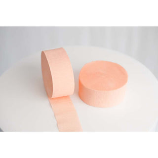 Pastel Peach Crepe Streamer Roll