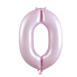 Giant Pastel Pink Number Foil Balloon - INFLATED