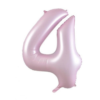 Giant Pastel Pink Number Foil Balloon - INFLATED