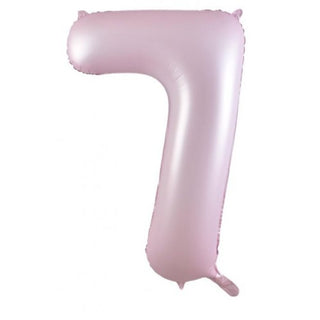 Giant Pastel Pink Number Foil Balloon - INFLATED