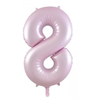 Giant Pastel Pink Number Foil Balloon - INFLATED